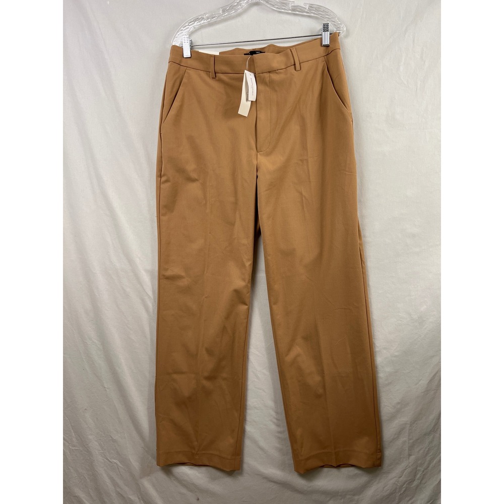 Banana Republic Trousers Women 14 Tan Sculpted Stretch Straight High-Rise NWT